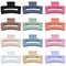 12 Pcs Medium Hair Clips - Square Claw Clips, Jaw Clips, Bulk Hair Accessories